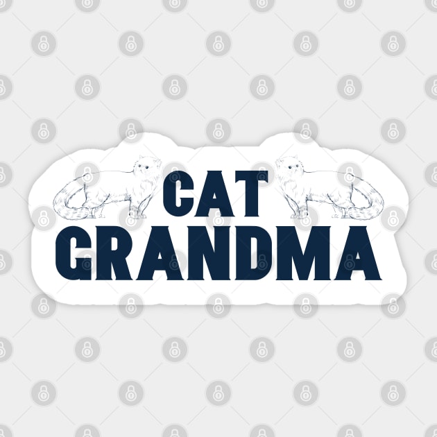 Cat Grandma Design for Cat Owner Sticker by etees0609